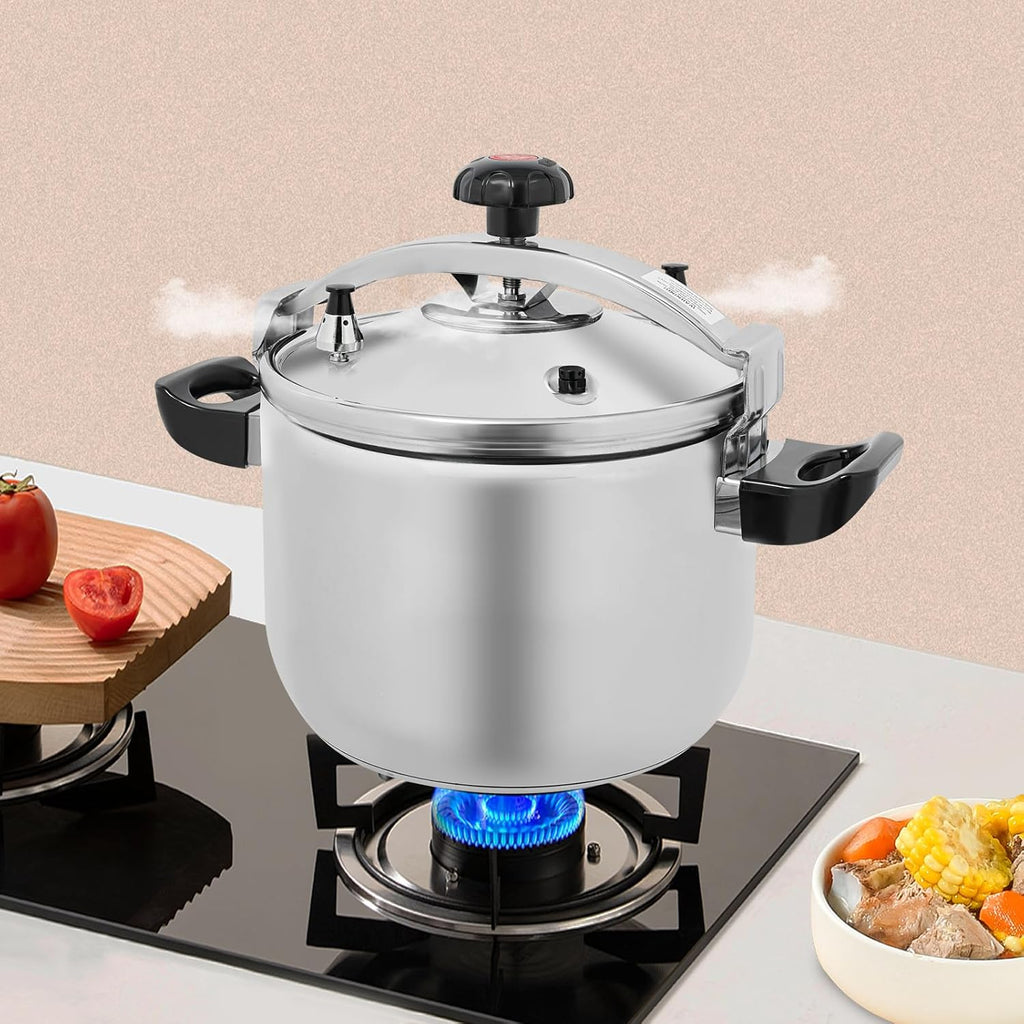Stainless Steel Pressure Cooker, 26 Quart Electric Multi-Cooker, Fast & Safe Home Kitchen Appliance for Cooking Meal Prep Large Family Dinners & Entertaining 201 Stainless Steel Pot with Lid