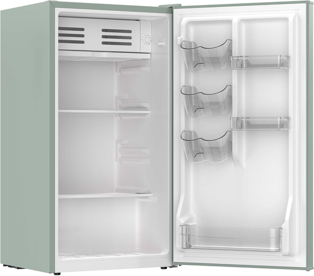 Frigidaire Refrigerator-Retro Mini Fridge Energy Saving-Adjustable Thermostat Control- Ideal for Dorm, Office, RV, Garage, Apartment 3.1 Cu Ft, GREEN