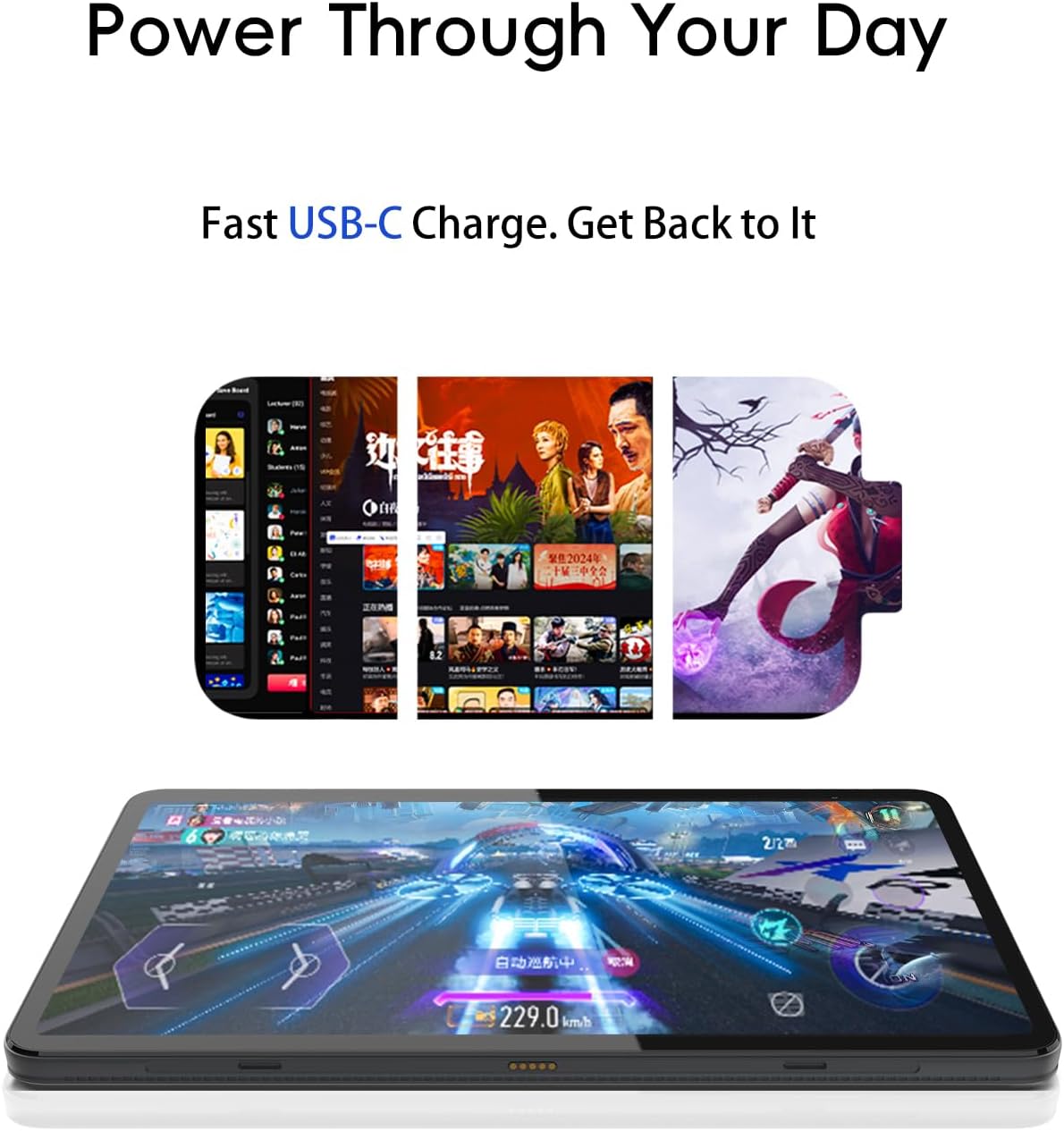 2-in-1 Laptop Tablet 2026 with Magnetic Keyboard & 1-Year Office 365, 12" 2K FHD IPS Touchscreen, 12GB RAM 512GB SSD, 6500Y Processor, USB-C, Dual Speakers, Windows 11 Laptop for Home Office Students