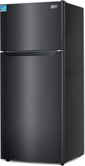 BLACK+DECKER 14.6 Cu. Ft. Top Mount Refrigerator with Freezer, 2 Door Refrigerator with Top Freezer and Adjustable Temperature Control, ENERGY STAR, BR1460HB, Black