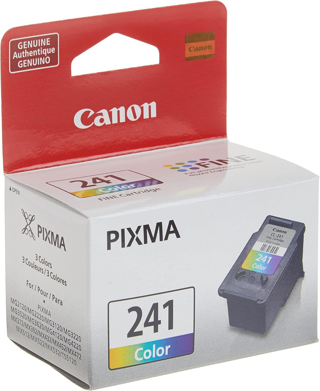 Canon Pixma MG3620 Wireless All-in-One Color Inkjet Printer with Mobile & Tablet Printing, Black - Canon CL-241 Color Ink & PG-240 Black