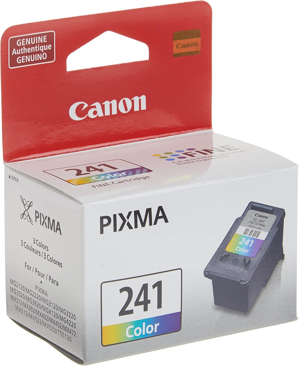Canon Pixma MG3620 Wireless All-in-One Color Inkjet Printer with Mobile & Tablet Printing, Black - Canon CL-241 Color Ink & PG-240 Black