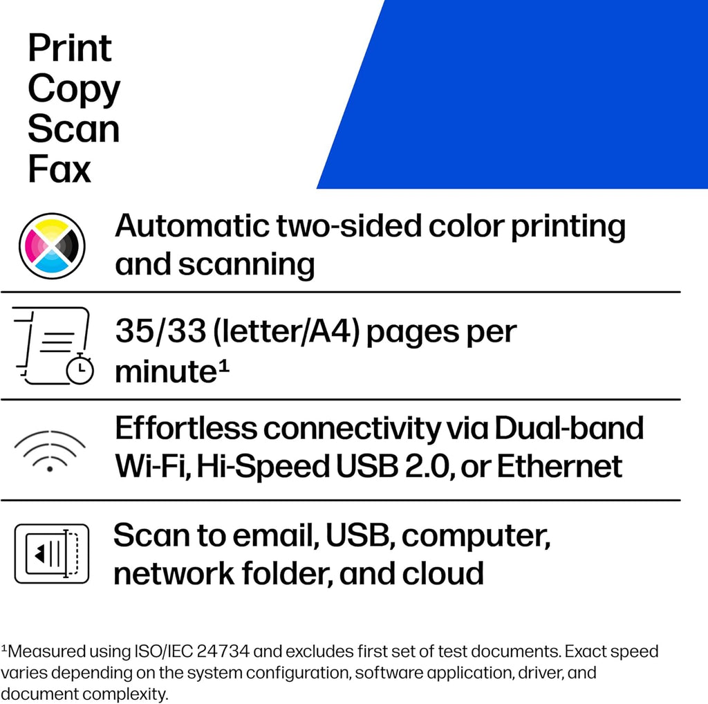 HP Color LaserJet Pro MFP 4301fdw Wireless All-in-One Color Laser Printer, Scanner, Copier, Fax, Best-for-Office