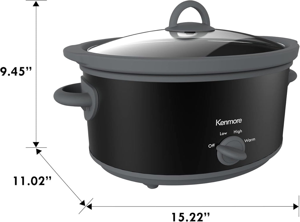 Kenmore 88918 5 Quart Slow Cooker in Black