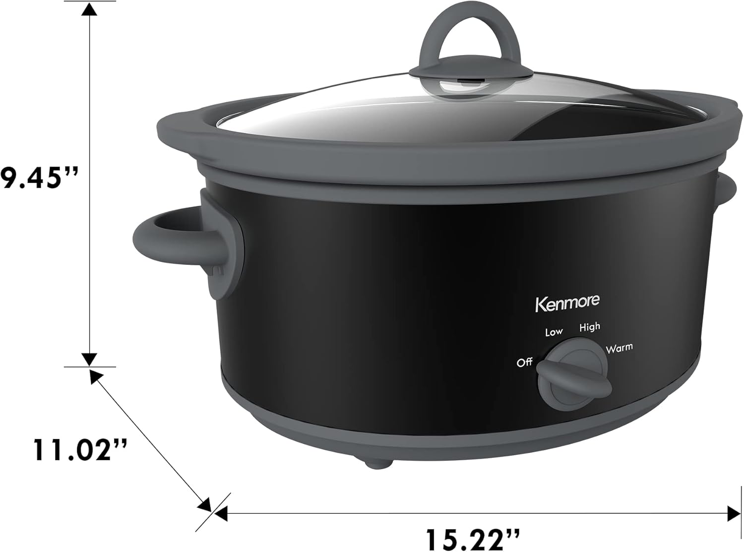 Kenmore 88918 5 Quart Slow Cooker in Black