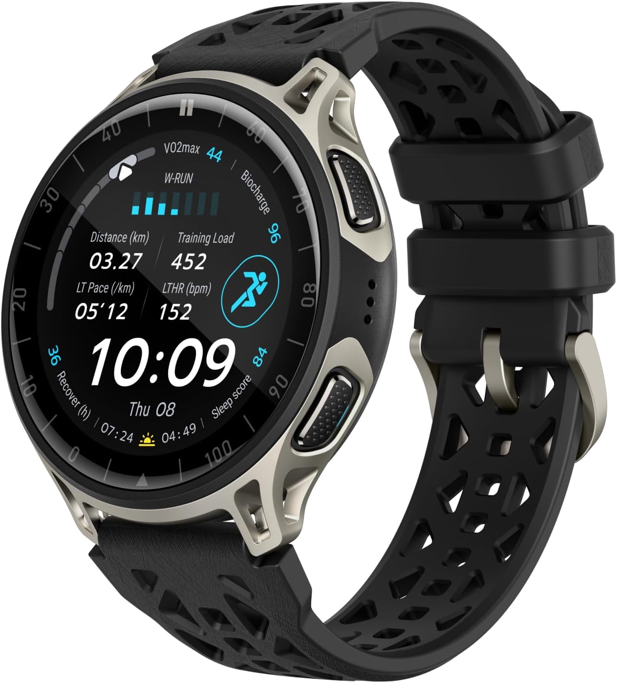 Amazfit Cheetah 2 Pro 48mm GPS Running Smartwatch, 1.32" AMOLED Display, Sapphire Glass, Ti Case, 32GB Storage, 20 Days of Battery, 5 ATM, Flashlight, Offline Maps, 170+ Sports for Android & iPhone