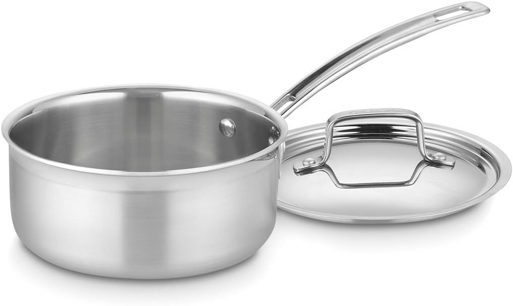 Cuisinart MultiClad Pro Stainless Steel 2-Quart Saucepan with Cover & MultiClad Pro Stainless Steel 1-1/2-Quart Saucepan with Cover