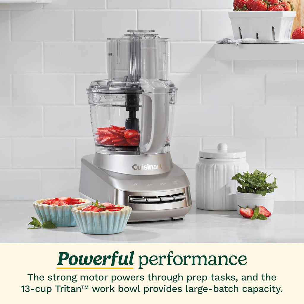 Cuisinart FP-130SS Core Custom 13-Cup Multifunctional Food Processor, Silver Sand