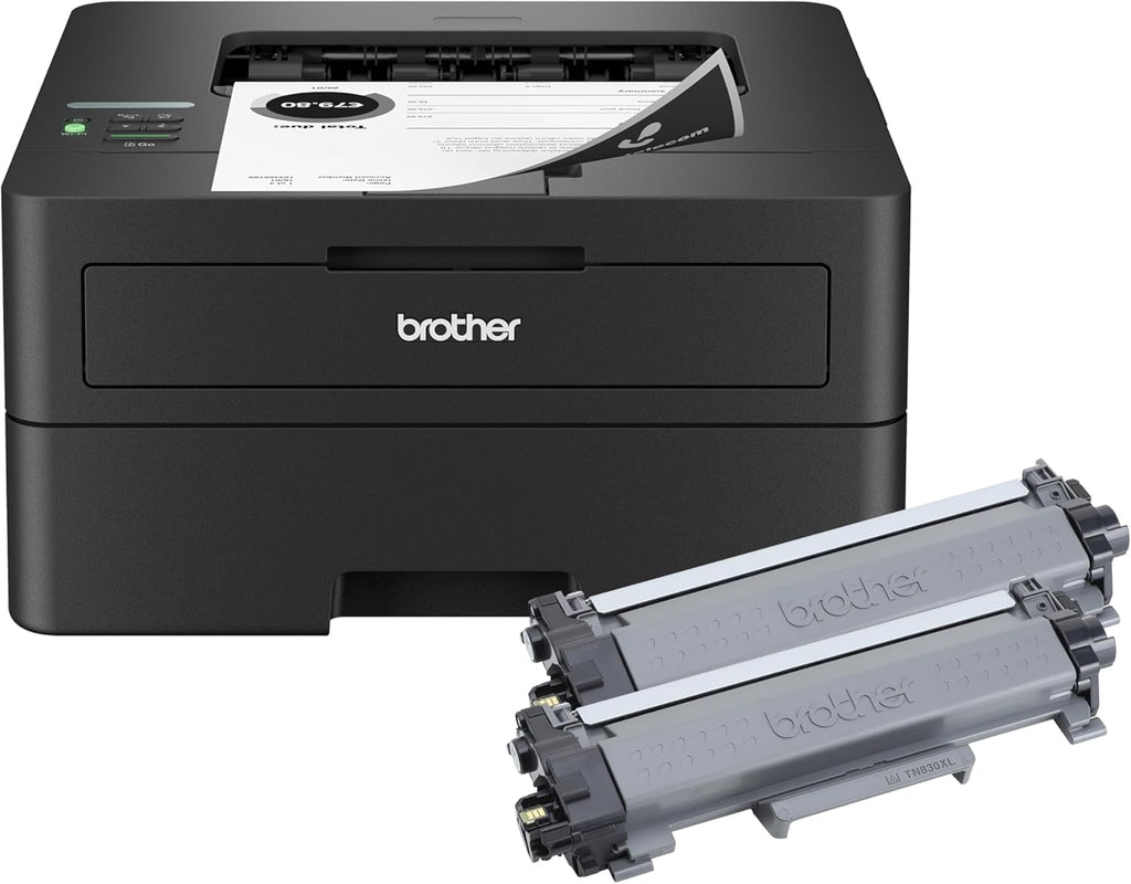 Brother HL-L2460DWW XL Wireless Compact Monochrome Printer with Duplex Copy & Scan, Fax, Black & White | Up to 4,200 Pages of Toner Included(1), Works with Alexa