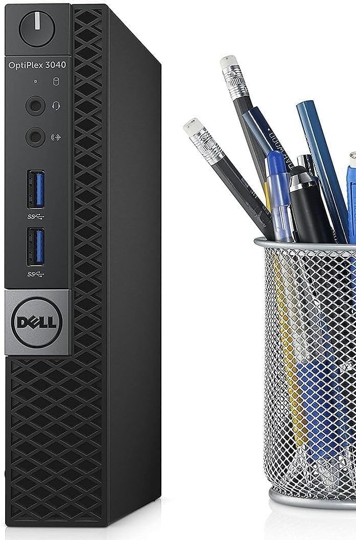 Dell Optiplex 3040 Micro Mini Desktop Computer PC with 24" Monitor, Quad-Core i5-6500, 8GB RAM, 256GB SSD, WiFi, Bluetooth, Keyboard & Mouse, Windows 11 Pro (Renewed)