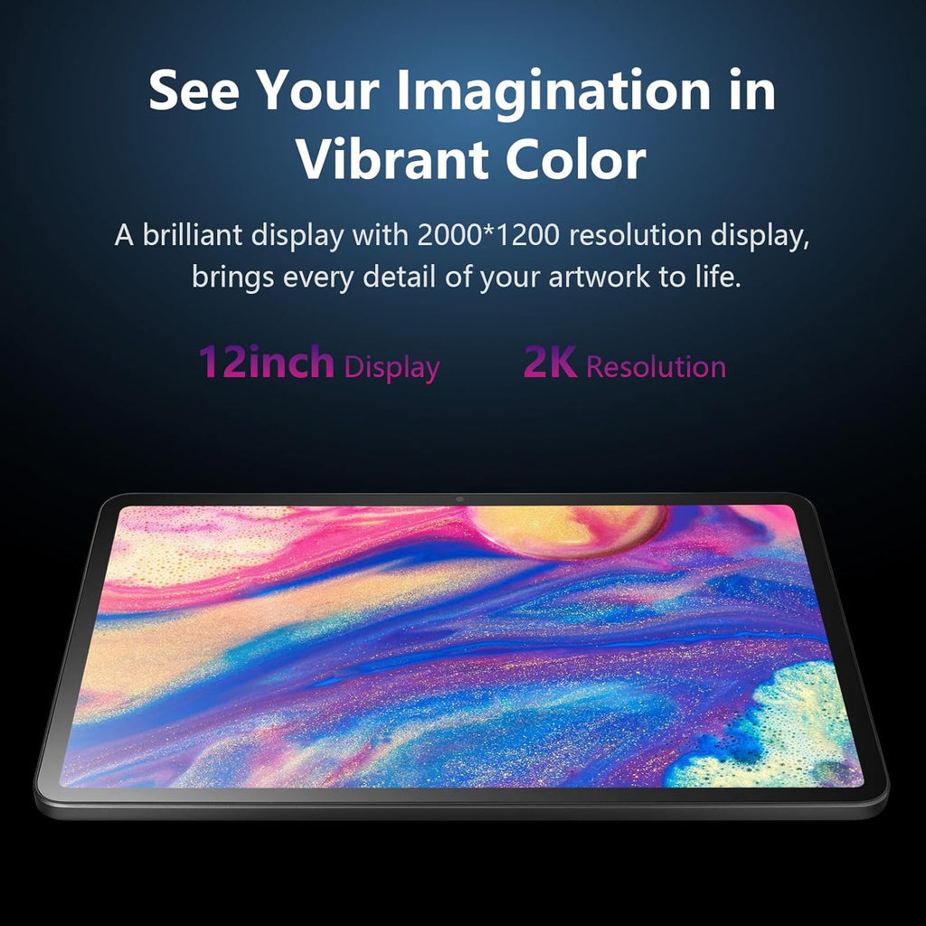 RubensTab T12 Standalone Drawing Tablet No Computer Needed,12 inch FHD Display,Octa-Core CPU,Pre-Installed Drawing Apps & Tutorials,More Bonus Items for Beginners, Artists, Students