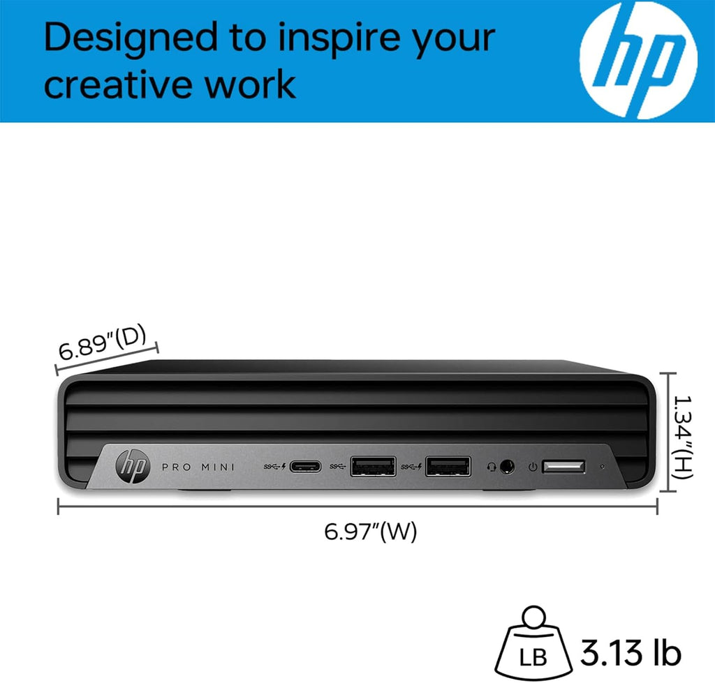 HP Pro Mini 400 G9 Business Mini Desktop Computer, 12th Gen Intel Hexa-Core i5-12500T (Beat i7-11700T), 8GB DDR4 RAM, 256GB PCIe SSD, WiFi 6, Bluetooth 5.2, Windows 11 Pro