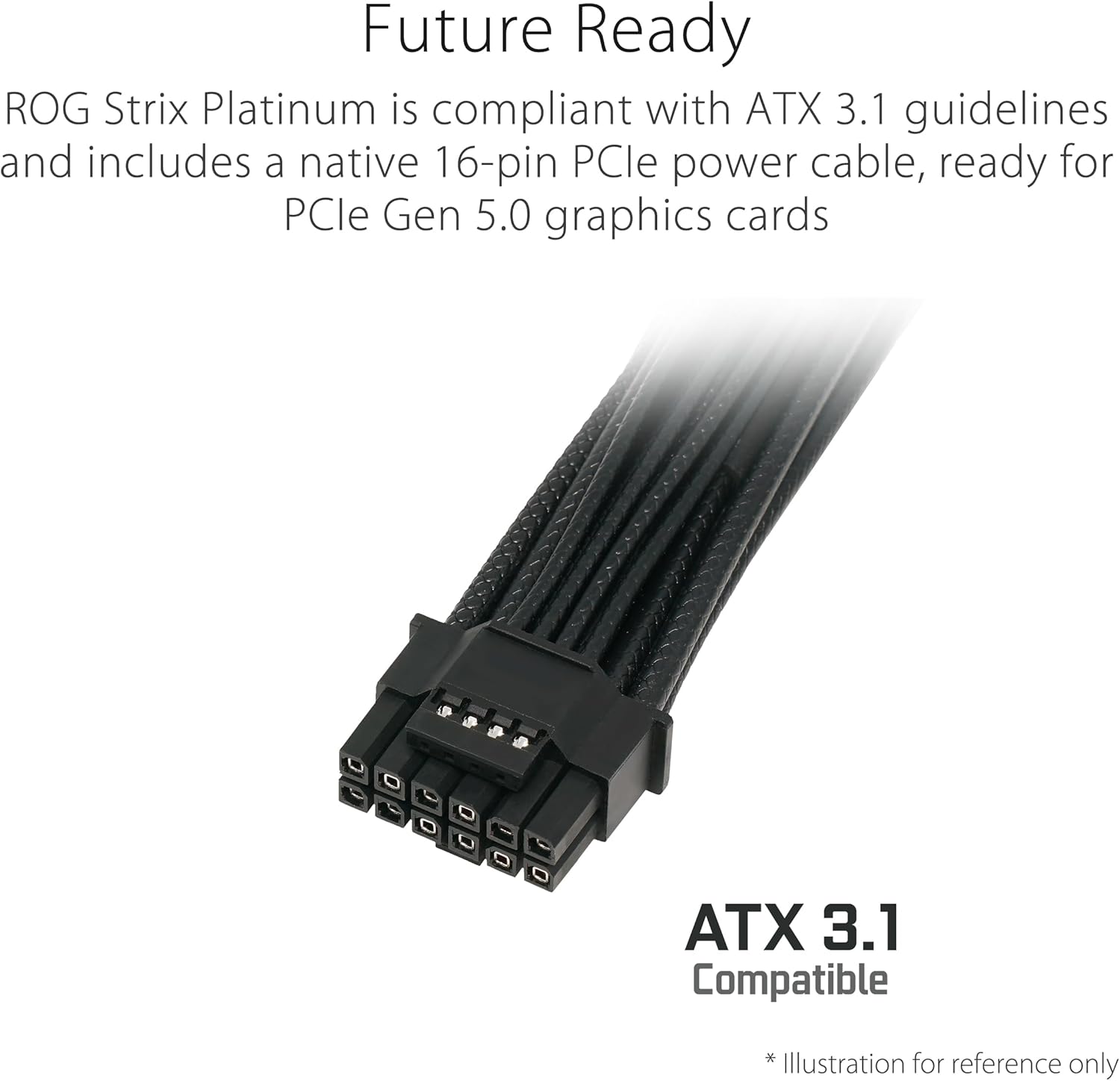 ASUS ROG Strix 1000W Platinum (Fully Modular Power Supply, 80 Plus Platinum Certified, ATX 3.1, Cybenetics Lambda A+, GaN MOSFET, GPU-First Intelligent Voltage Stabilizer, 10-Year Warranty)