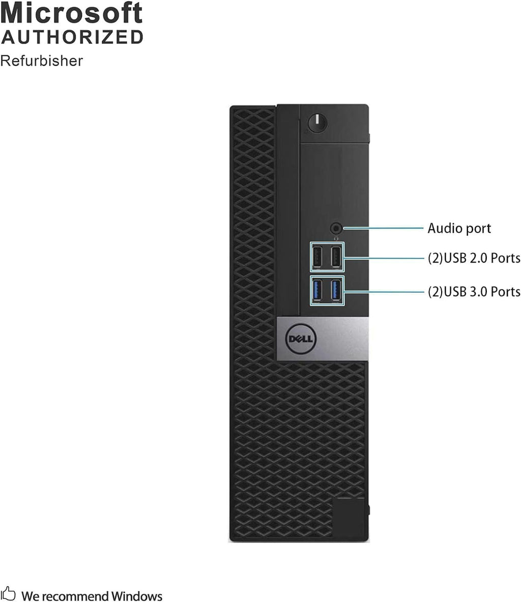 Dell Optiplex 5040 SFF Computer Desktop PC and Monitor 24" 1080p, Intel Core i5-6500, 8GB RAM, 256GB SSD, Wired Keyboard & Mouse, Displayport, WiFi, BT, Windows 11 Pro (Renewed)