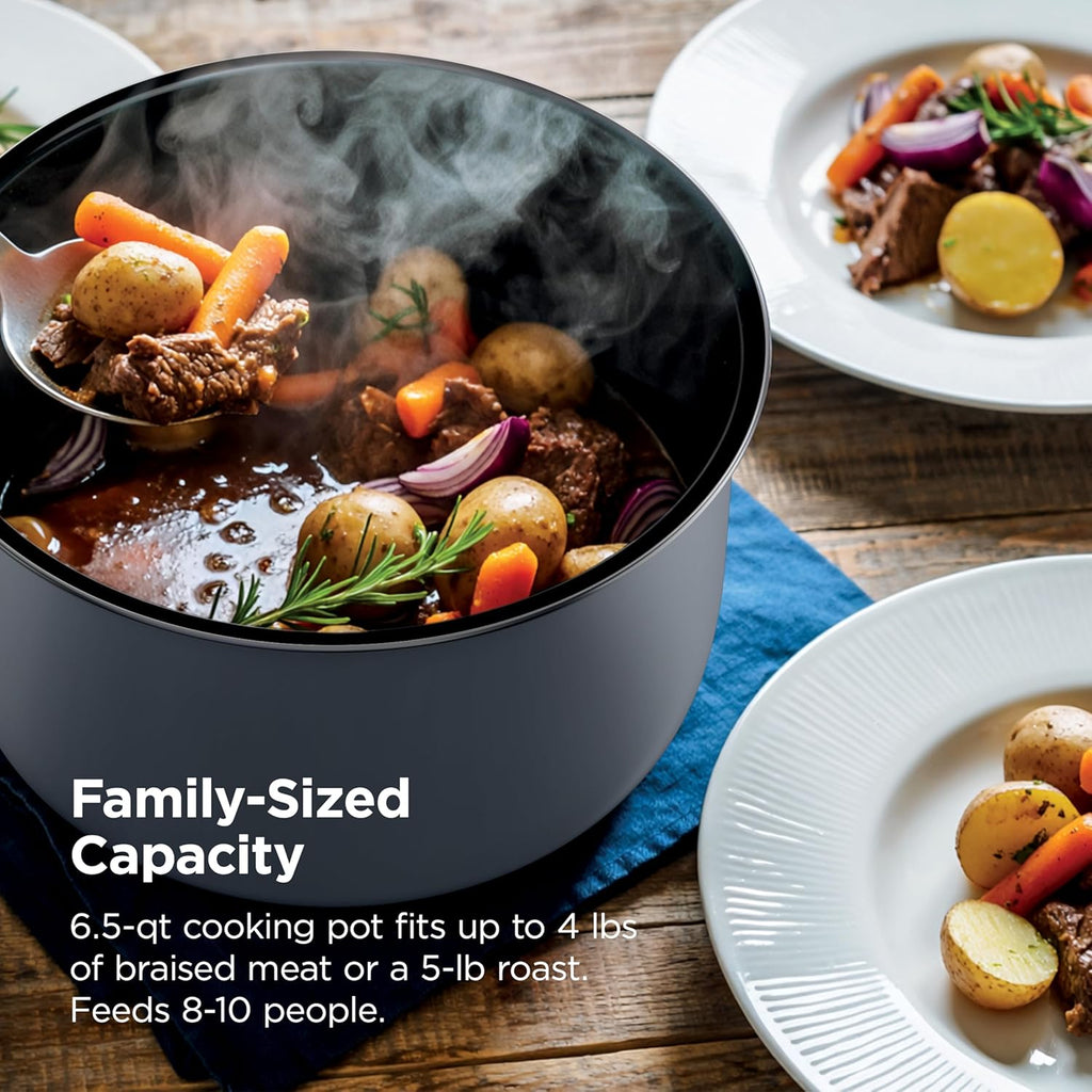 Ninja HyperHeat 9-in-1 Electric Pressure Cooker | 6.5 Qt Multi Cooker with Sear/Sauté, Slow Cooker, Rice Cooker, Sous Vide | 1200W | Fast Cooking, PFAS-Free Pot | Stone Purple | PC201SP