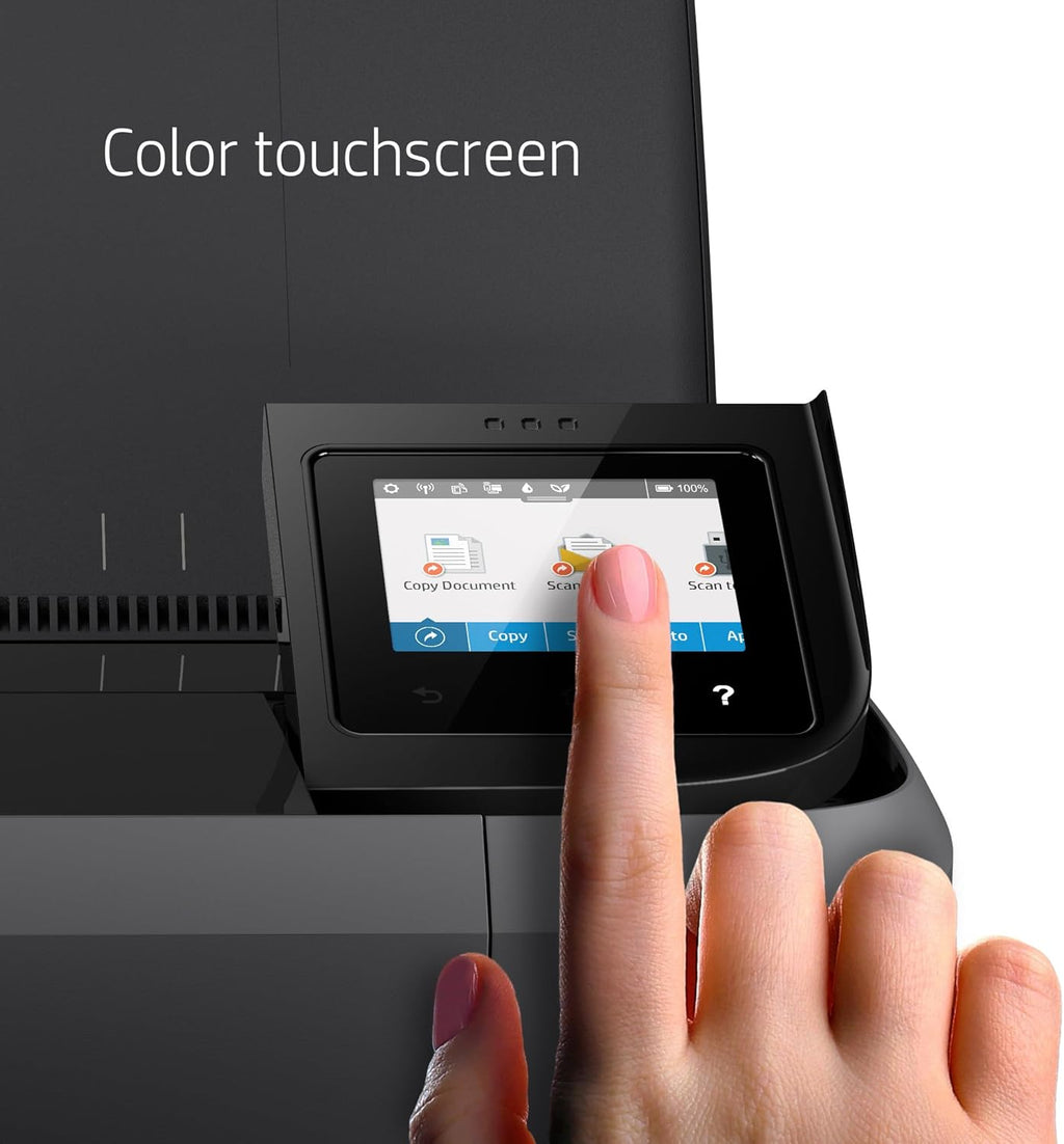 HP OfficeJet 250 Wireless Mobile Printer, Scanner, Copier - Black, Battery Included (CZ992A)