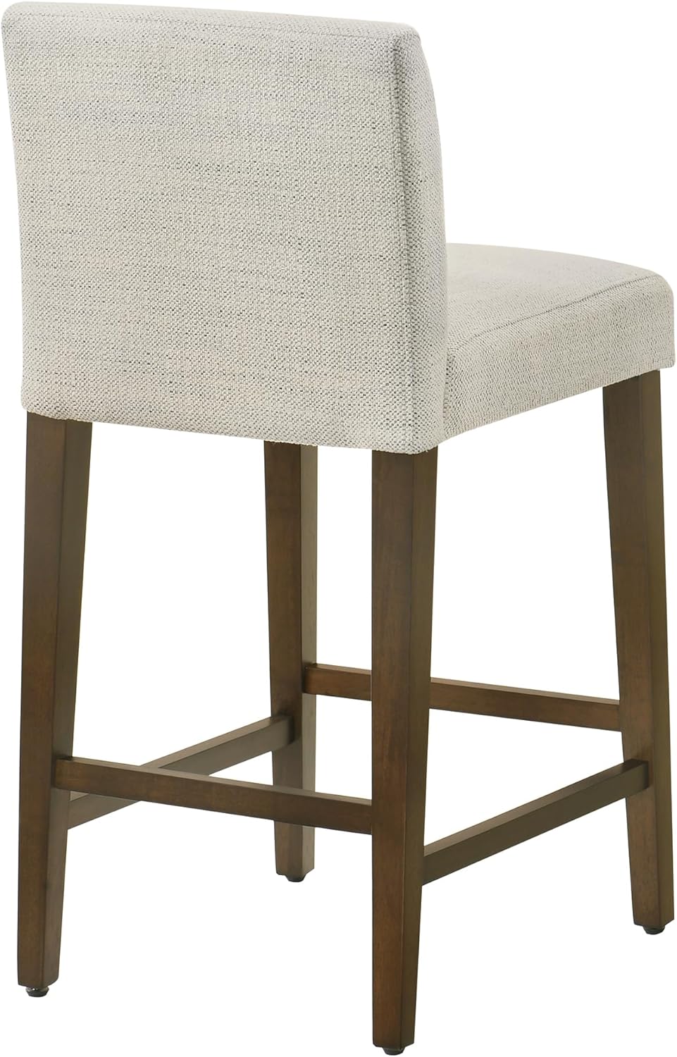 CHITA Counter Height Bar Stools Set of 2, 27" H Seat Height Upholstered Barstools, Fabric in Ivory