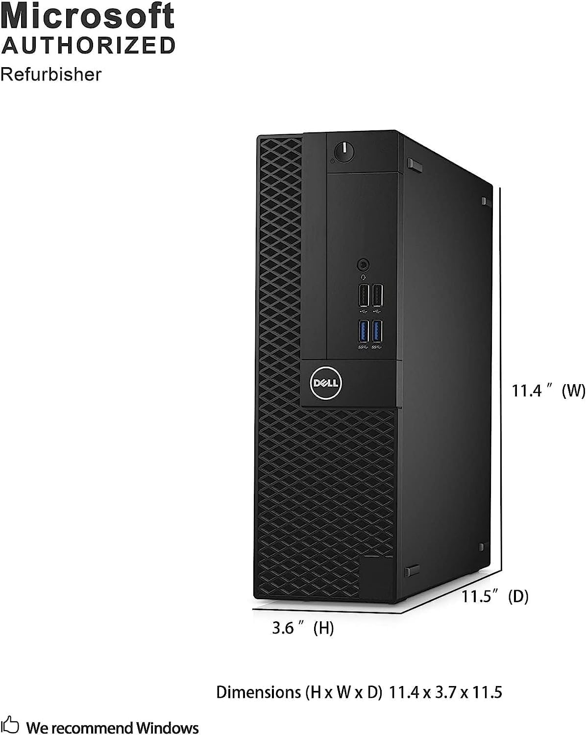 Dell OptiPlex 3050 SFF Small Form Desktop Computer PC, Intel Core i5-6500 @3.2GHz, 16GB RAM, 1TB SSD, HDMI, DisplayPort, Windows 11 Pro Desktop (Renewed)