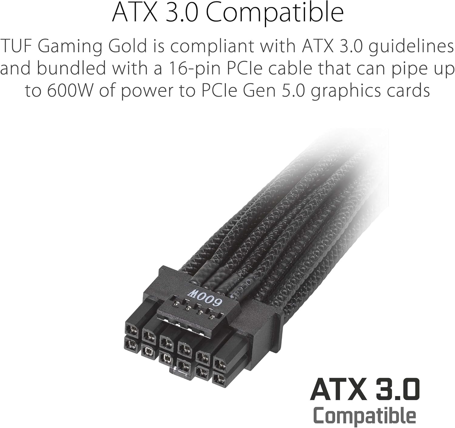 ASUS TUF Gaming 1000W Gold (1000 Watt, ATX 3.0 Compatible Fully Modular Power Supply, 80+ Gold Certified, Military-Grade Components, Dual Ball Bearing, Axial-tech Fan, PCB Coating, 10 Year Warranty)