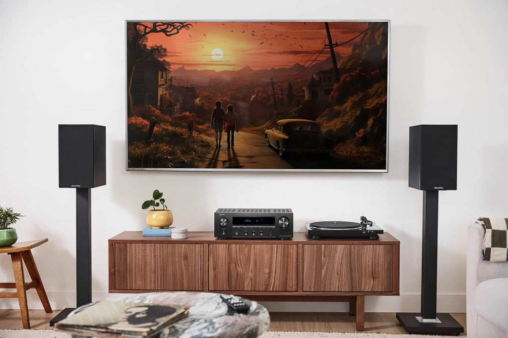 Denon Receiver DRA-900H - 2-Channel Stereo Receivers for Home - 100W/Ch. Hi-Fi Amplification, Built-in HEOS, HDCP 2.3 Processing with ARC/eARC Support, Dolby Vision, HLG, Dynamic HDR
