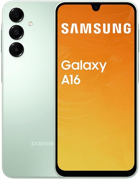 SAMSUNG Galaxy A16 4G LTE (128GB + 4GB) (for T-Mobile Mint Tello & Global) NFC SM-A165M/DSN Dual Sim 6.7" 50MP Triple Camera Light Green (Renewed)