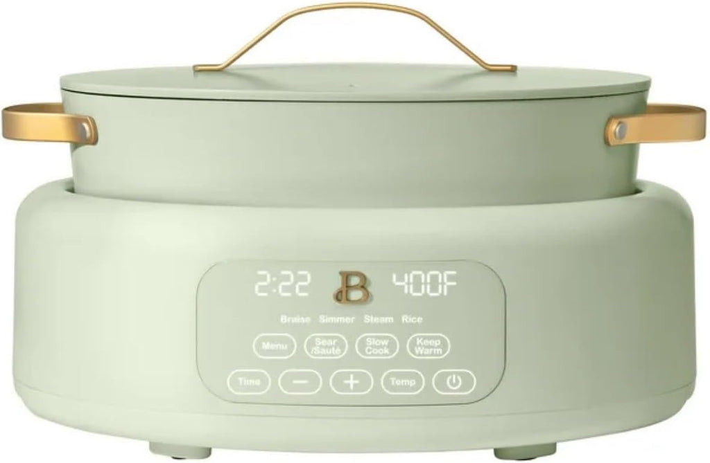 Multi-Cooker 6-Quart 10-in-1 Electric Multi Cooker, Digital Controls, Slow Cook, Steam, Sauté & Rice, Oven-Safe Nonstick Pot