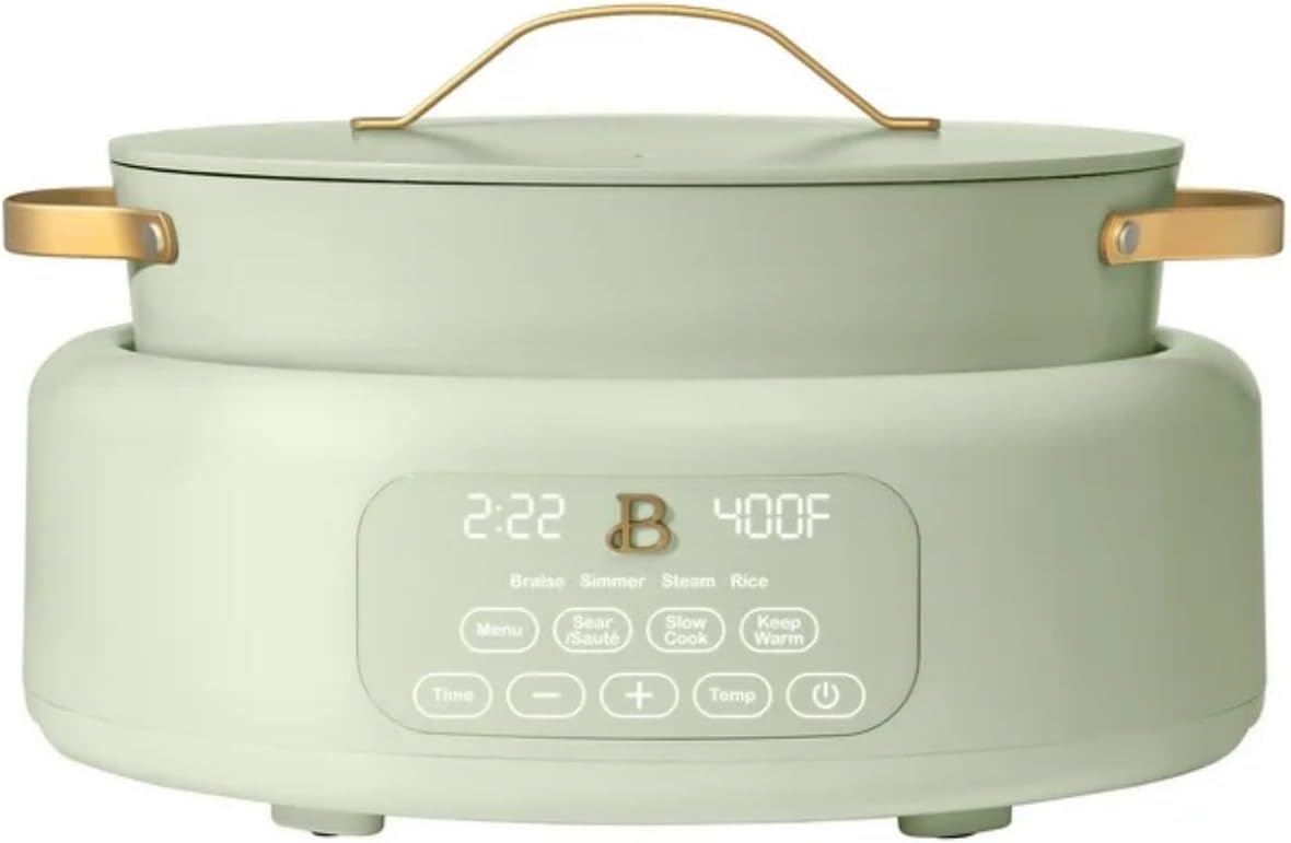 Multi-Cooker 6-Quart 10-in-1 Electric Multi Cooker, Digital Controls, Slow Cook, Steam, Sauté & Rice, Oven-Safe Nonstick Pot
