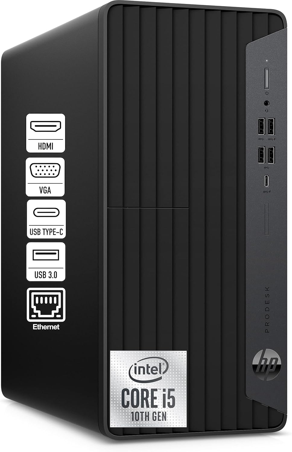 HP Desktop Computer Tower PC, Intel i5-10400F, (16GB DDR4 RAM, 1TB PCIe SSD), WiFi Adapter, Keyboard & Mouse Included, Slience Design for Home use& Student Daily Study, Windows 11 Pro, Jet Black