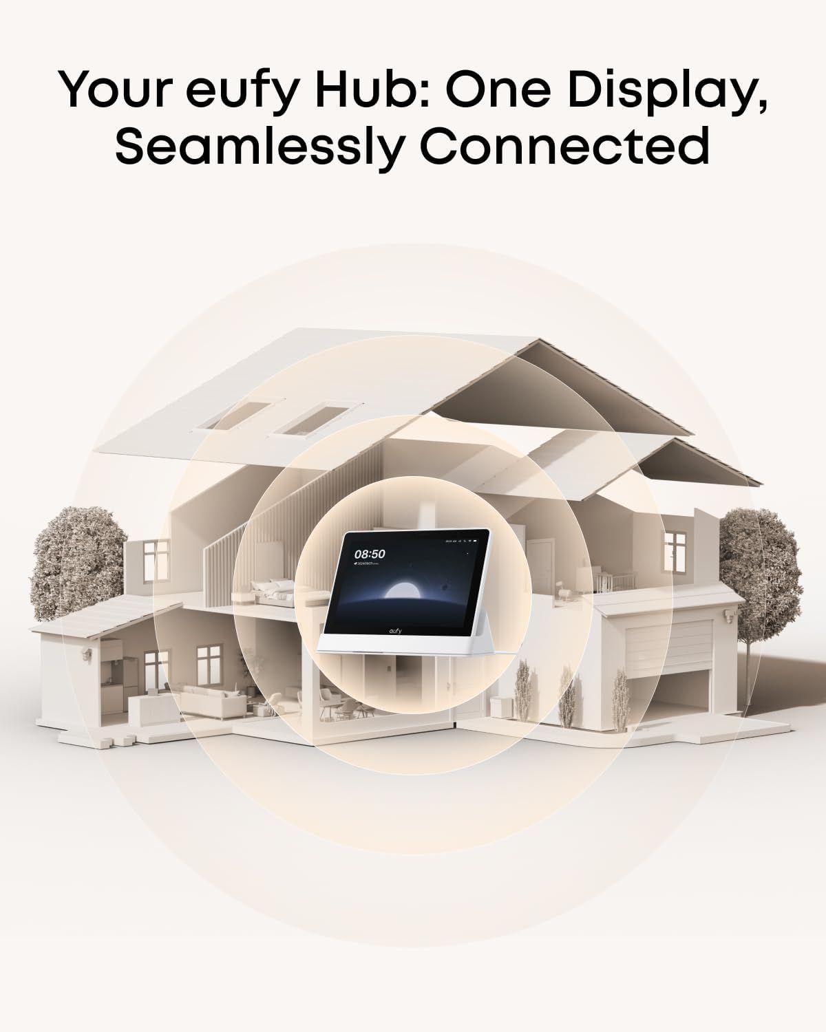 eufy Security eufy Smart Display E10, Smart Home Hub, 8" Control Panel, Compatible Devices, Four Views on One Screen, Instant Door Alerts, Daily Event Reports, One Tap Control