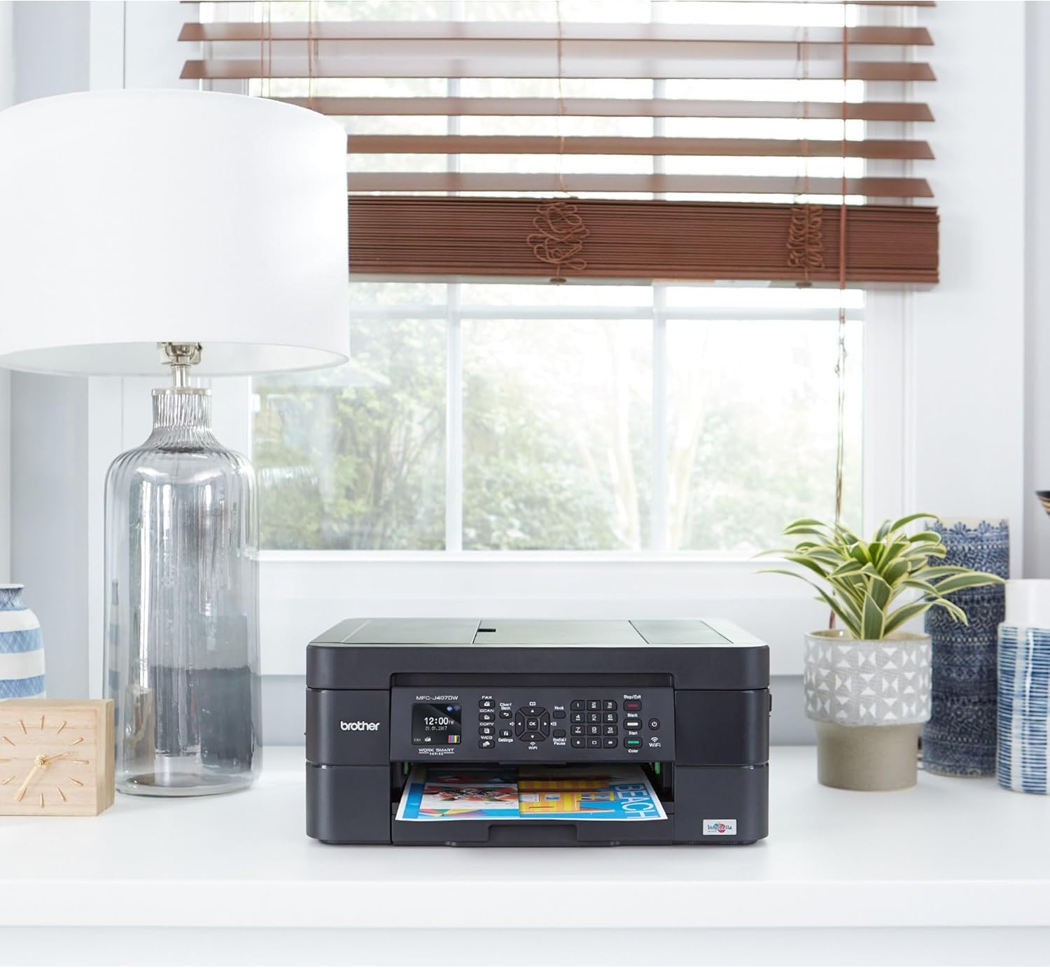 Brother® International Compact MFC-J497DW Wireless Color Inkjet All-In-One Printer