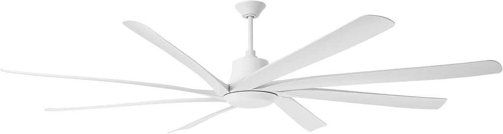 100 Inch Ceiling Fans with Lights and Remote, Large Industrial Ceiling Fan with High Airflow DC Motor, 8 ABS Blades Reversible Quiet Commencial Fan for Shop, Garage, Living Room, Warehouse, White
