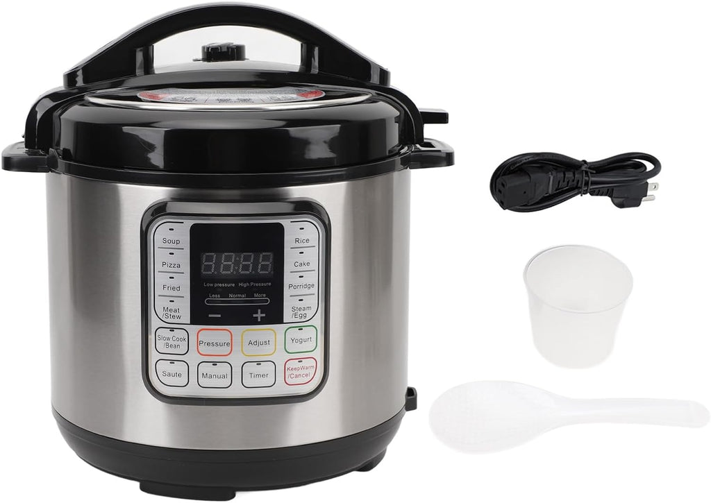 Ymiko 16 in 1 Electric Pressure Cooker, 6L Multi Cooker Dishwasher Safe for Slow Cooker Rice Cooker Steam Pot Yogurt Maker Warmer, smart programs with overheat, overcurrent, (US Plug 110V)