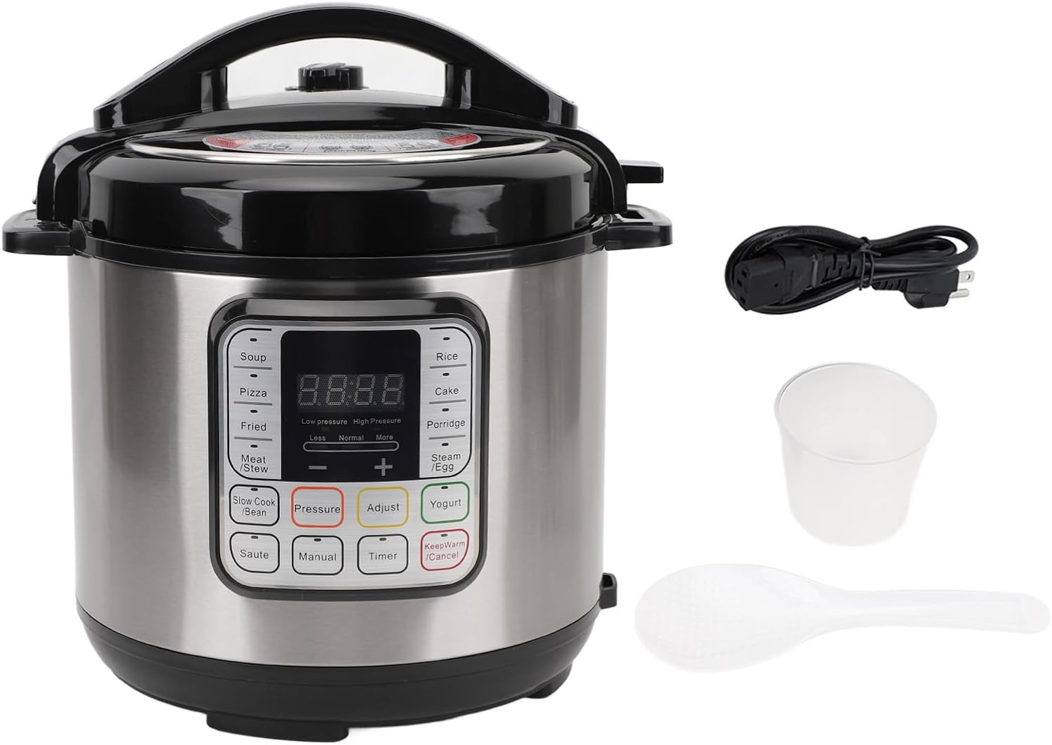 Alomejor Electric Pressure Cooker, 6L Multi Cooker with Smart Programs for Family Cooking Meal Prep (US Plug 110V)