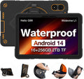 AGM PAD P2 Active Rugged Android 14 Tablet with Case, Waterproof & Drop-Proof, Widevine L1 & GMS Certified, 11" 90Hz FHD 480 NITS Display, MTK G99, 8000 mAh, 16(8+8) + 256GBTF 2TB, GPS, Compass, OTG