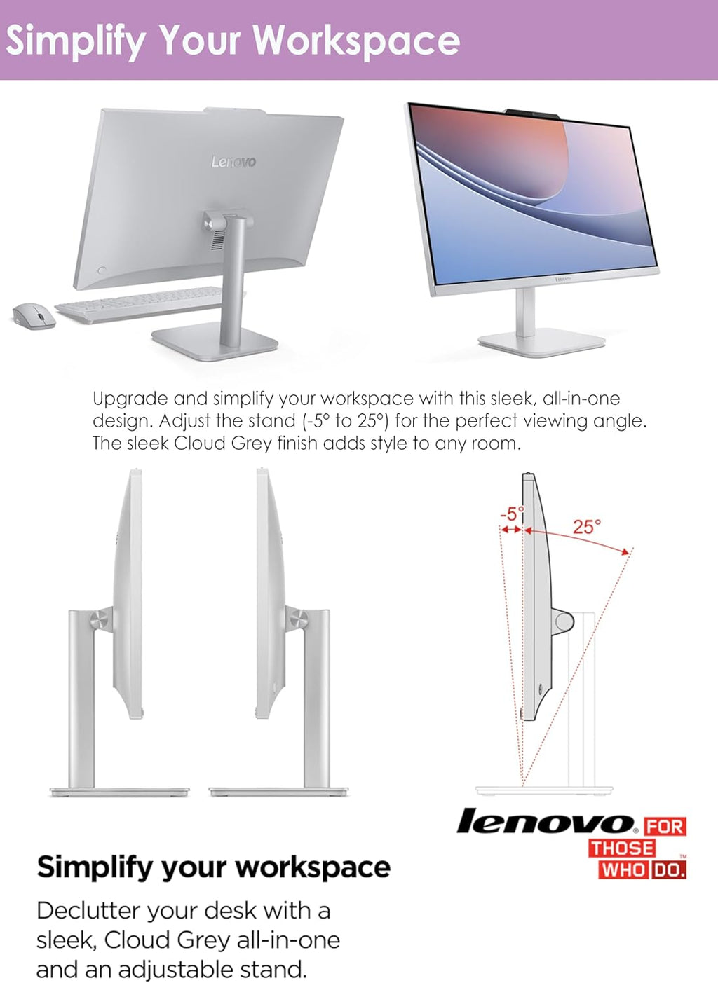 Lenovo 24" All-in-One Desktop | Ultra-Fast Intel Quad-Core CPU | 16GB RAM | 512GB External & 256GB SSD | Full HD Display | Wi-Fi 6 | HDMI | Ethernet Ports | Windows 11 | Wireless Keyboard & Mouse