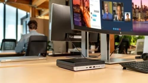 HP EliteDesk 800 G4 Mini Business Desktop Computer, Intel Core i5-8500 PC, 8GB DDR4 RAM, 256GB NVMe SSD, WiFi, Bluetooth, Keyboard & Mouse, Win11 Pro (Renewed)