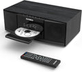 Vintage Bluetooth Stereo System for Home, THINKYA 36W RMS Micro HiFi Systems CD Player Dual 3” Bass with Bluetooth Audio Streaming, FM Radio, USB Port, Aux-in, Remote Control(NO Clock & Alarm)
