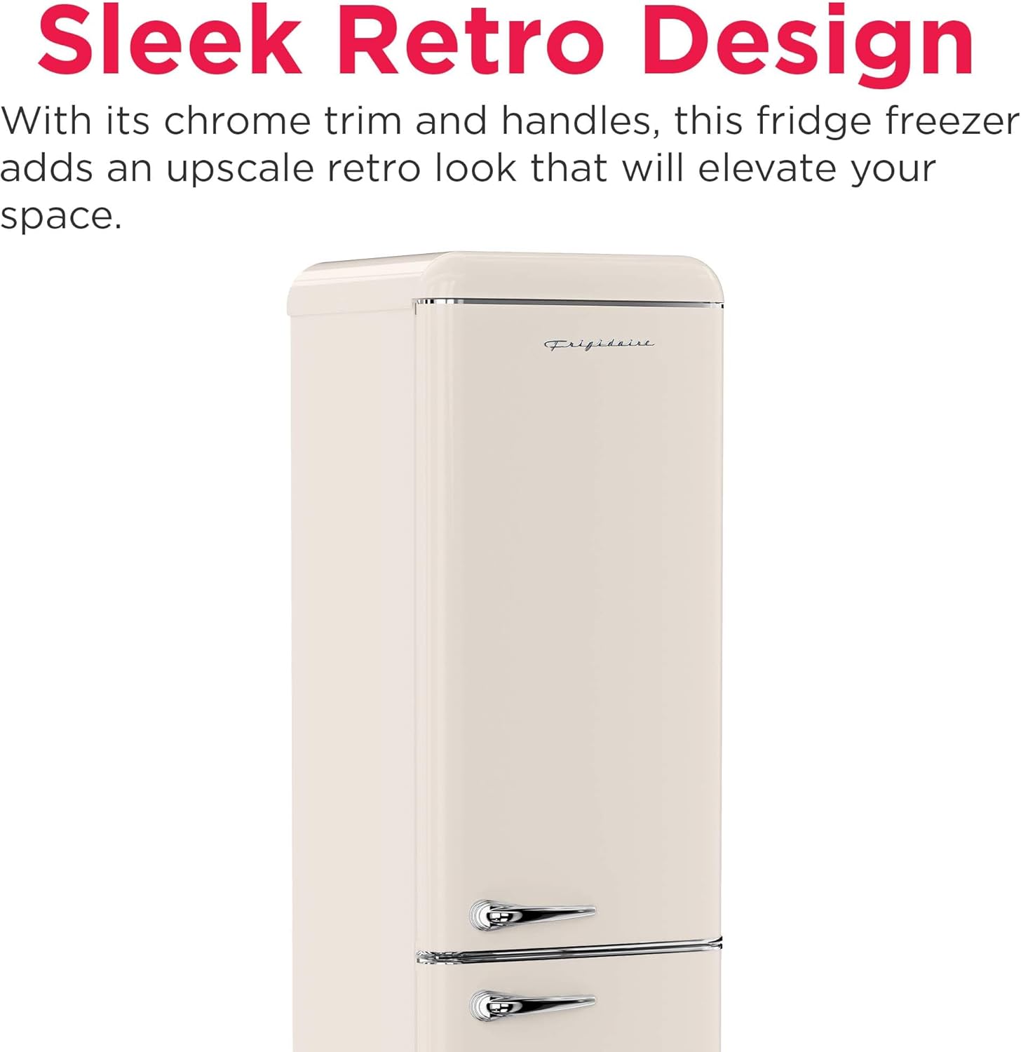 Frigidaire Retro 9.2 Cubic Foot Fridge with Bottom Mount Freezer, 9.2 cu. ft, Vanilla