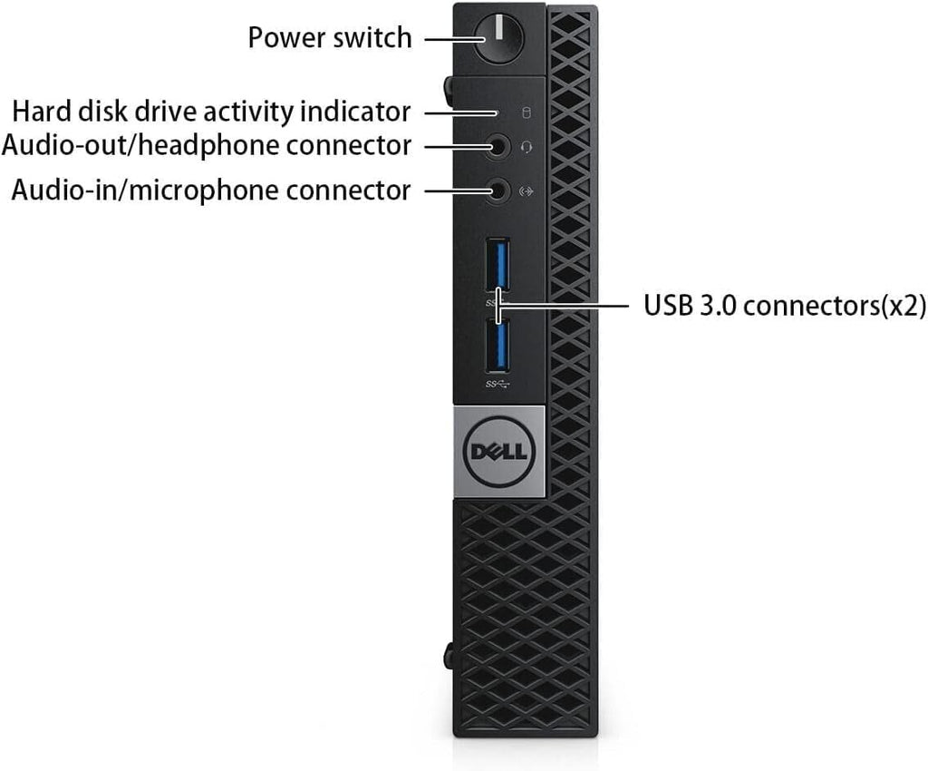 Dell Optiplex 3040 Micro Mini Desktop Computer PC with 24" Monitor, Quad-Core i5-6500, 8GB RAM, 256GB SSD, WiFi, Bluetooth, Keyboard & Mouse, Windows 11 Pro (Renewed)
