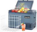 Aeitto 12 Volt Car Refrigerator 30Quart Car Fridge Freezer Electric Cooler Portable Cooler 12V Fridge RV Refrigerator -4℉-68℉ Temp Control 12/24V DC & 100-240V AC for Travel, Camping, RV, Road