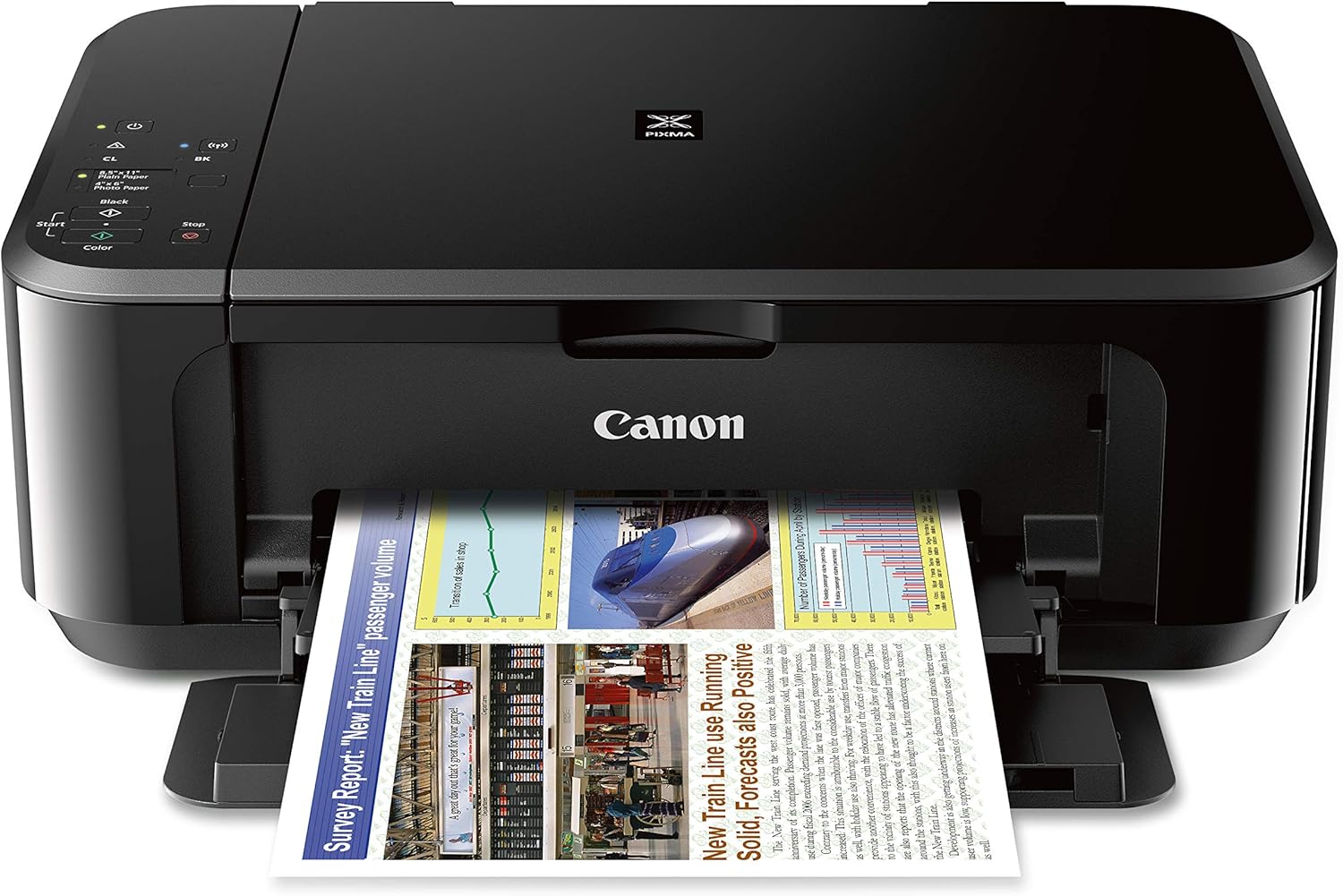 Canon Pixma MG3620 Wireless All-in-One Color Inkjet Printer with Mobile & Tablet Printing, Black - Canon CL-241 Color Ink & PG-240 Black