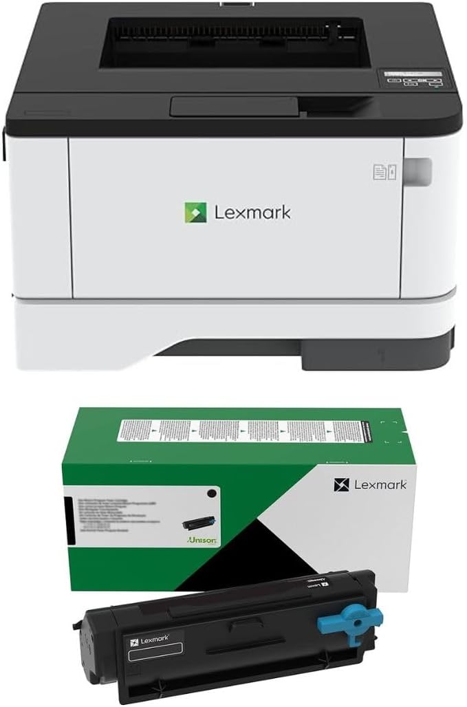 Lexmark MS331dn Black and White Laser Printer, with Ethernet & Automatic Two-Sided Printing, Office Printer (3-Series)(29S0000) Bundle with55B1000 Black 3K Yield Toner Cartridge