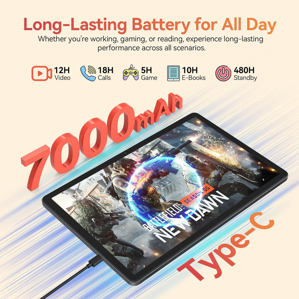 Tablet 2026 Upgraded Android 15, 11 Inch Tablet with Keyboard, 16GB RAM+128GB ROM/1TB Expendable, MTK8786 Octa-Core Processor, Gemini AI 2.0, Dual 4G Cellular for T-Mobile, 21MP Camera, GPS, Bluetooth