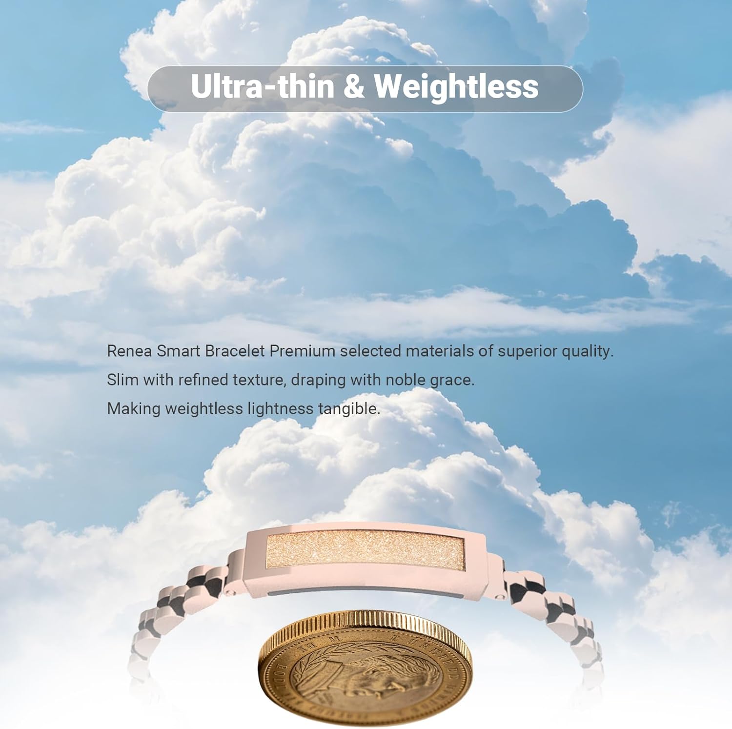 Renea Men & Women Smart Bracelet, Fitness Tracker/Wristband, All-Day Sleep Monitoring, Multiple Sports Modes, Long Battery Life, Easy Mobile Control, Free Android & iOS Apps (Silver)