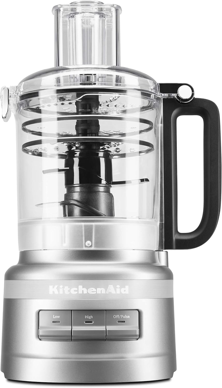 KitchenAid KFP0919CU 9 Cup Plus Food Processor, Contour Silver (Renewed)