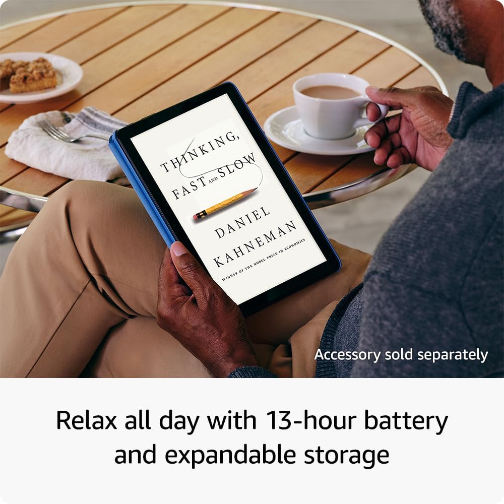 Like-New Amazon Fire HD 10 tablet, built for relaxation, 10.1" vibrant Full HD screen, octa-core processor, 3 GB RAM, 32 GB, Black