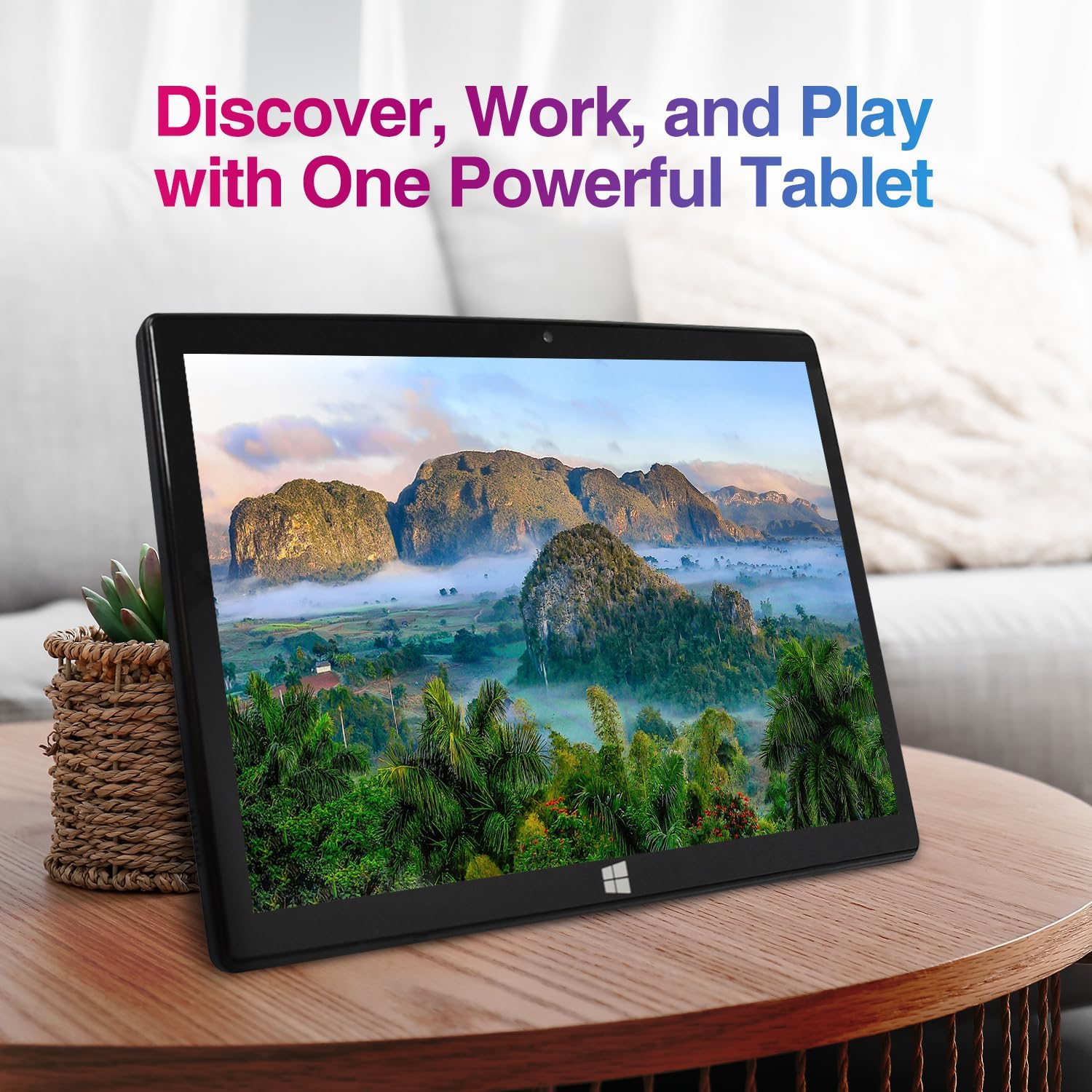 Fusion5 10.1" Windows 11 Tablet PC - FWIN232 Plus Ultra Slim Windows Tablet Computer - Intel 13th Gen, 8GB RAM, Full HD 10 Inch Display, 5G WiFi, USB 3.0, Micro HDMI, Dual Cameras, Bluetooth