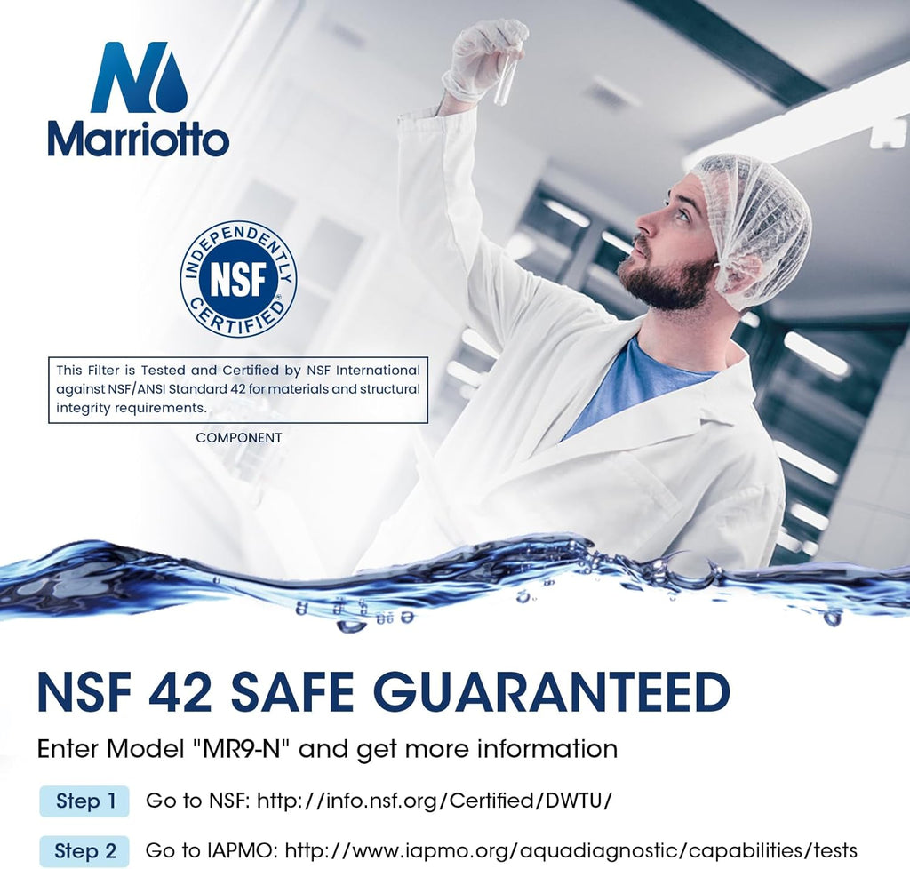MARRIOTTO Water Filter Compatible with XWFE (Built-in CHIP), Replacement for GE XWFE, XWF Refrigerator Water Filter Pack of 3