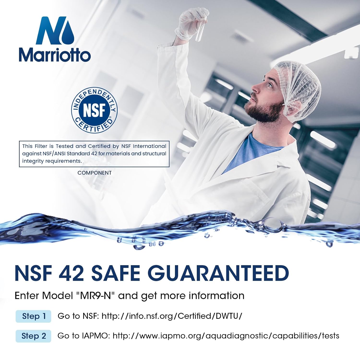 MARRIOTTO Water Filter Compatible with XWFE (Built-in CHIP), Replacement for GE XWFE, XWF Refrigerator Water Filter Pack of 3