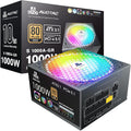 1000W Fully Modular Power Supply, 80+ Gold Certified PSU, ATX 3.1 & PCIe 5.1 Ready, 12V-2x6 Native Connector, 140mm RGB Low-Noise Smart Fan, 105℃ Japanese Capacitors, Black